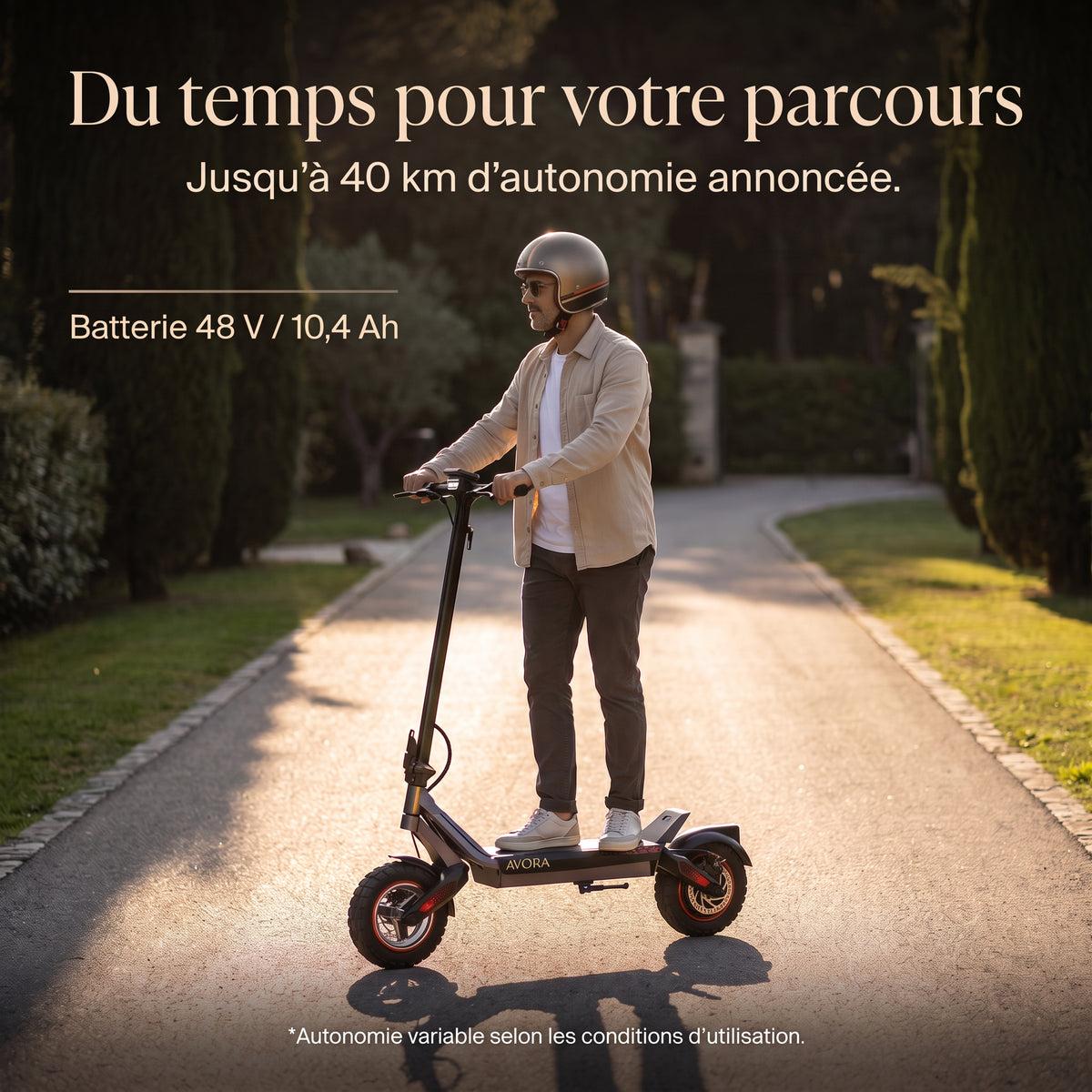 AVORA Motion One — Autonomie en utilisation réelle