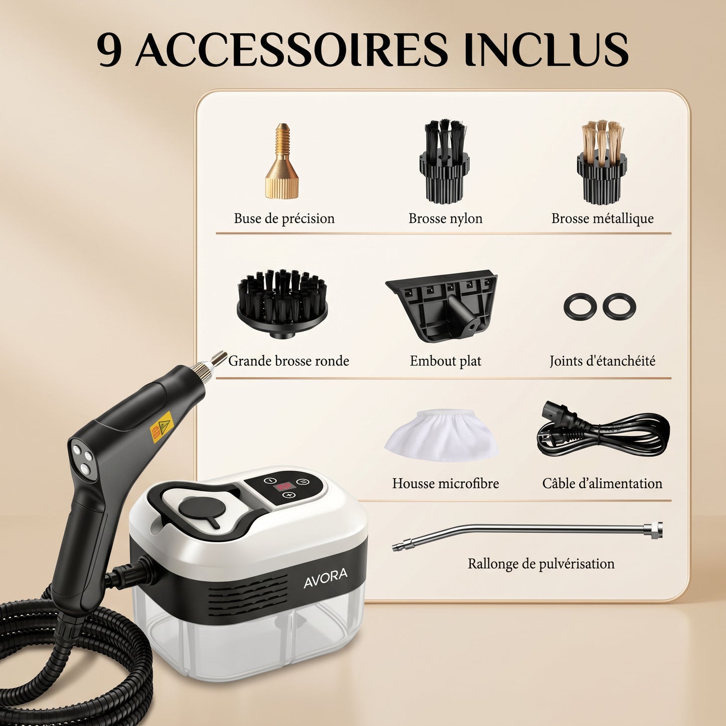 Nettoyeur Vapeur Portable AVORA