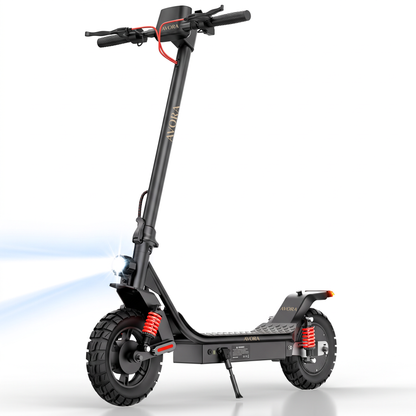 AVORA City Pro 800 W, détail de la suspension et de la roue