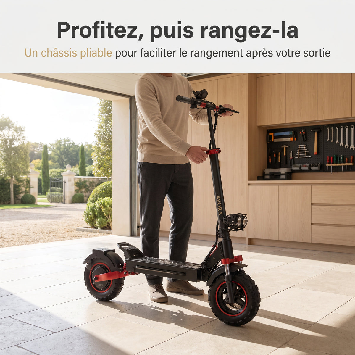 AVORA Motion Trail — Rangement : scène d’utilisation
