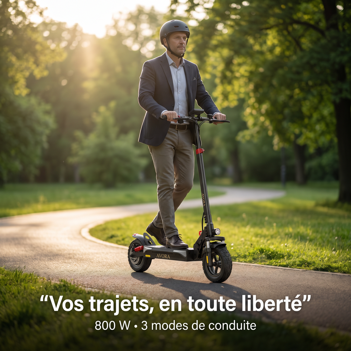AVORA Terra 800 sur un chemin de parc