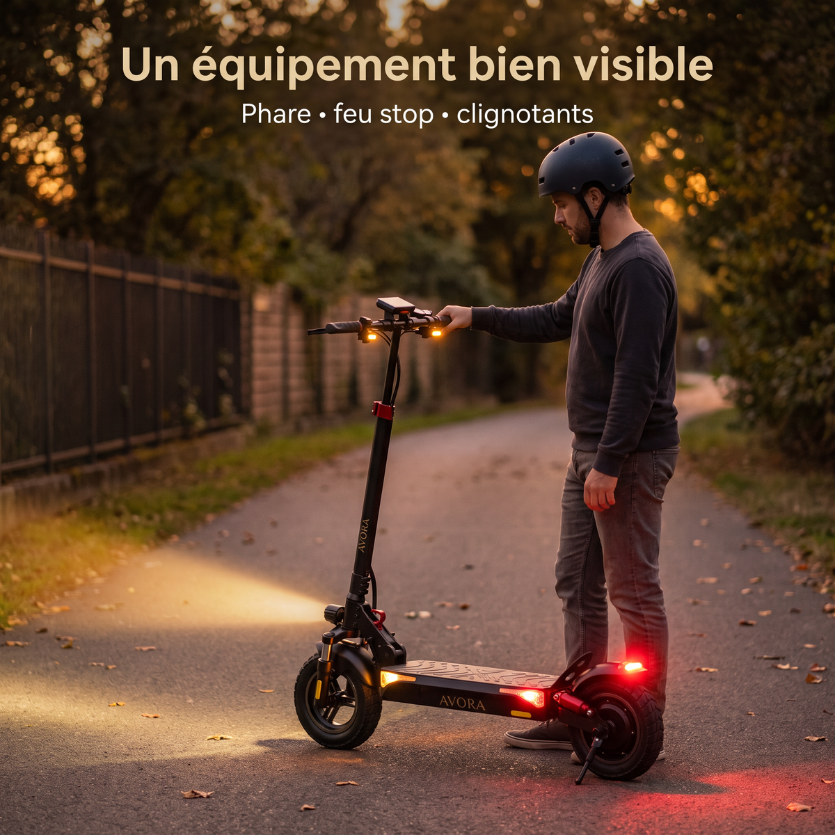 Éclairage de la trottinette AVORA Terra 800