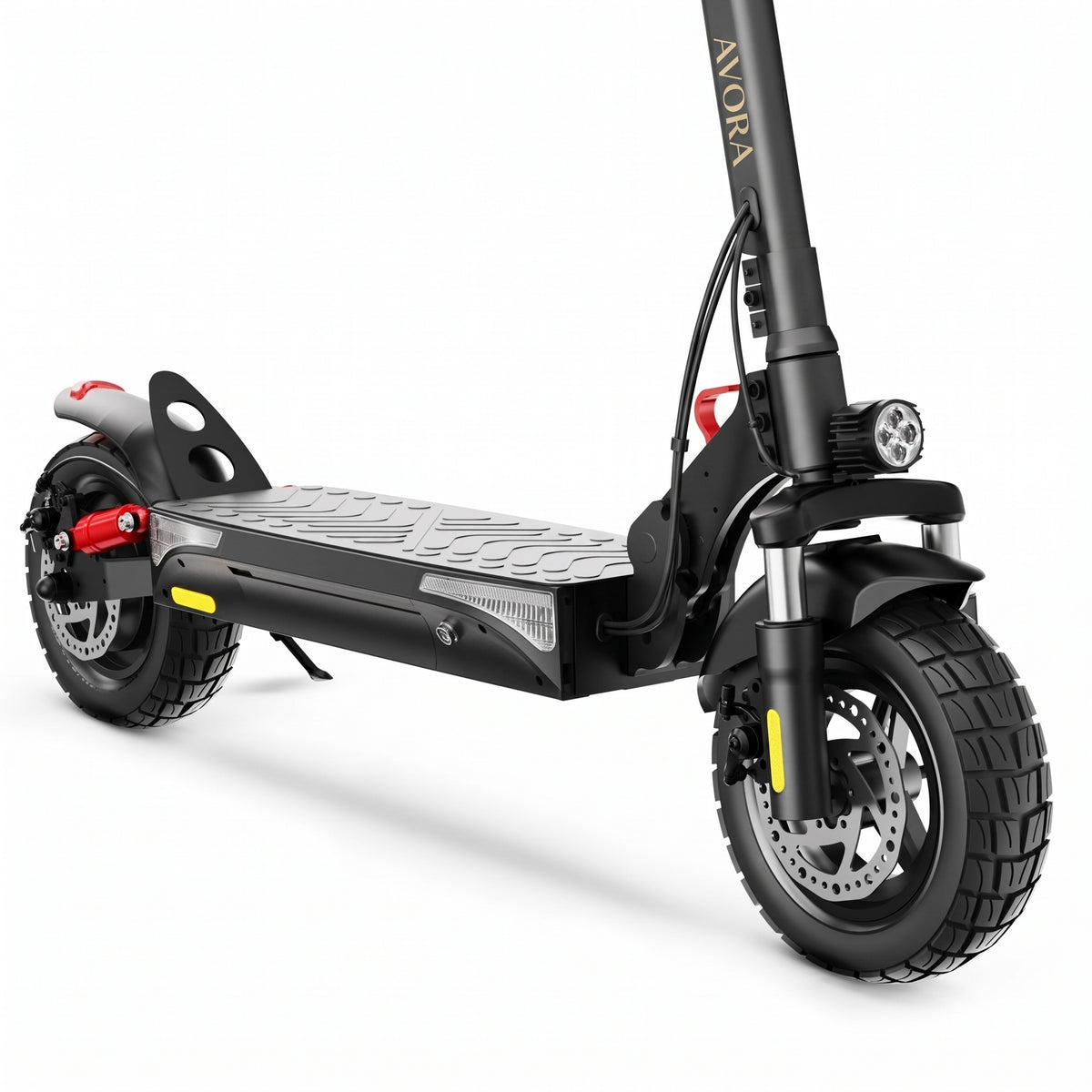 AVORA Trail 800 — Vue avant et suspensions