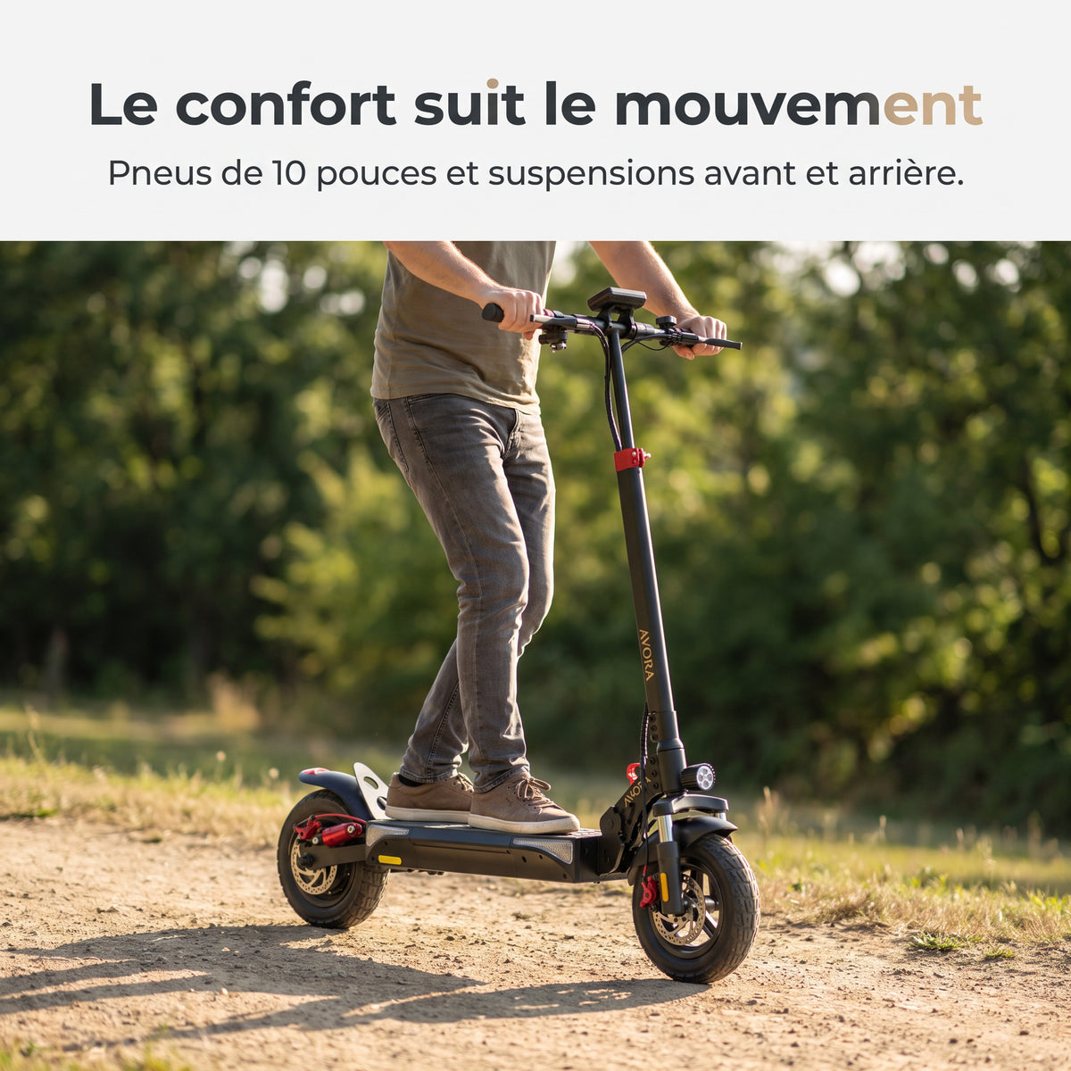 AVORA Trail 800 — Confort des suspensions en situation