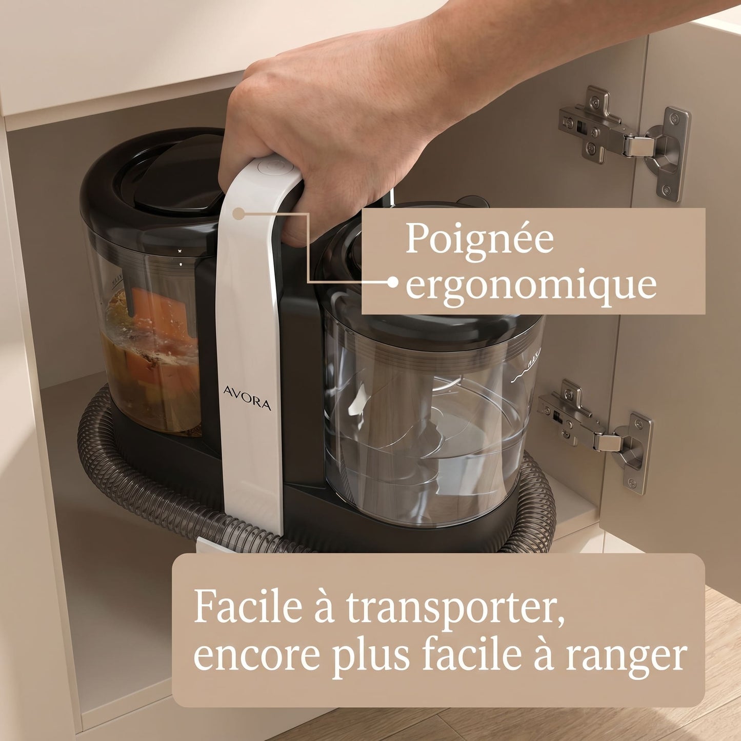 Shampouineuse Portable AVORA PureLite – Multi-Surfaces