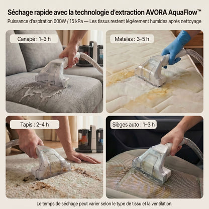 Shampouineuse Portable AVORA PureLite – Multi-Surfaces
