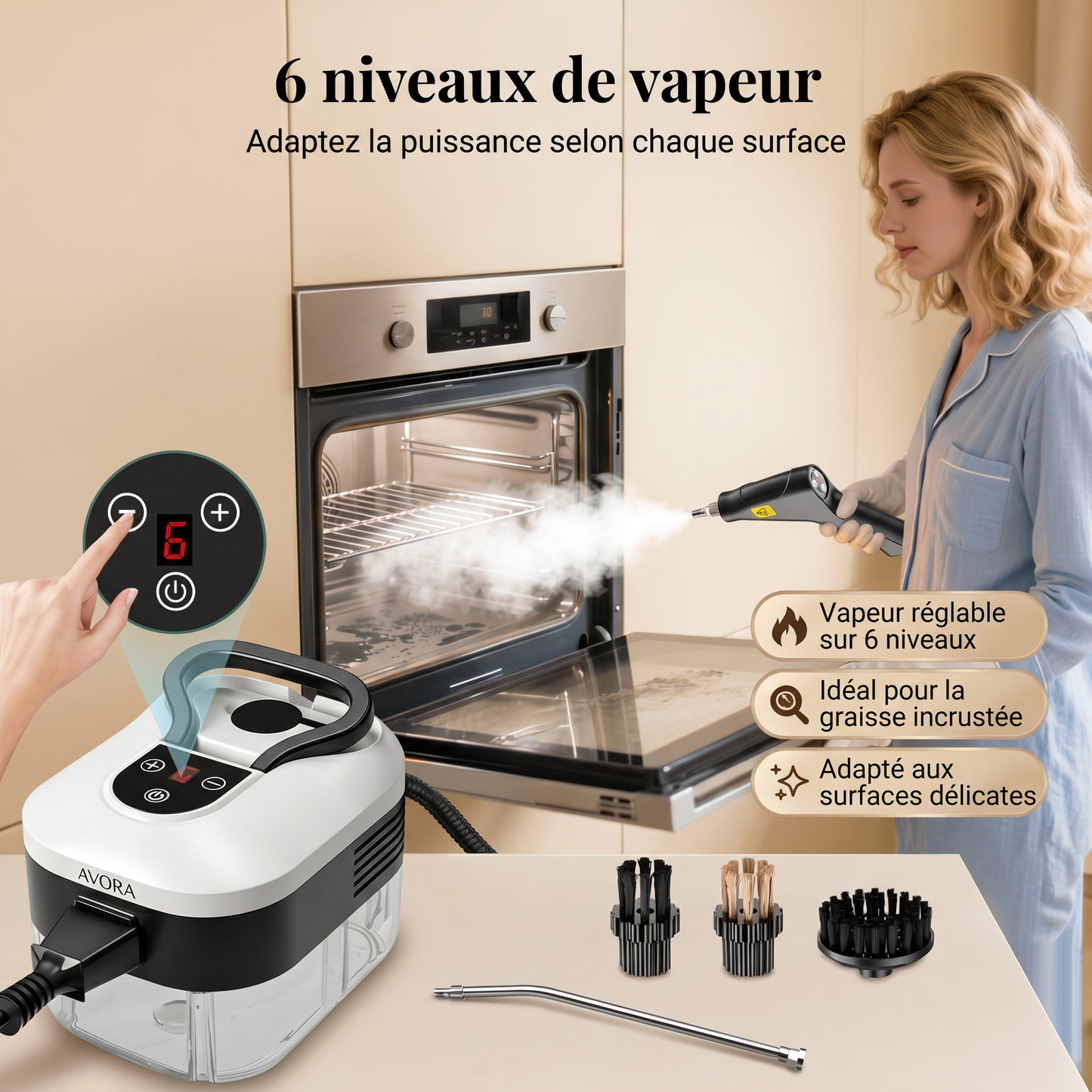 Nettoyeur Vapeur Portable AVORA