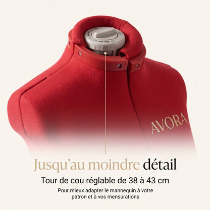Mannequin de Couture Réglable sur Pied AVORA Atelier 42 – Taille 36 à 42 – 13 Points de Réglage