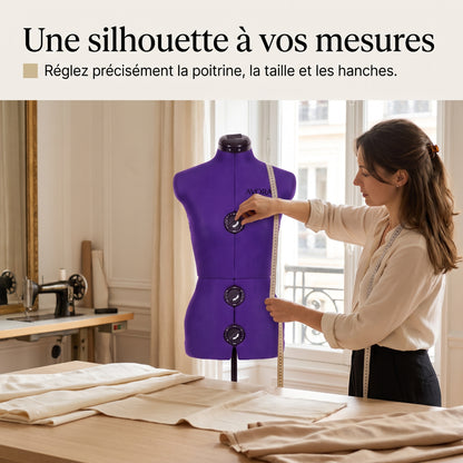 Mannequin de Couture Réglable AVORA Atelier – Tailles M & L avec Arrondisseur de Jupe