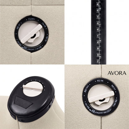 Mannequin de Couture Réglable AVORA Atelier 40 – Taille S 33–40 – Buste, Taille & Hanches Ajustables