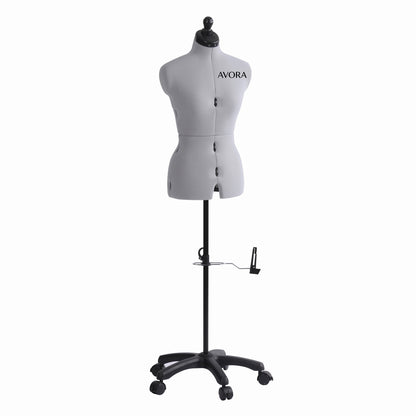 Mannequin de couture réglable AVORA Modélia 44 – Taille 36 à 44 – 12 molettes – Pied à roulettes