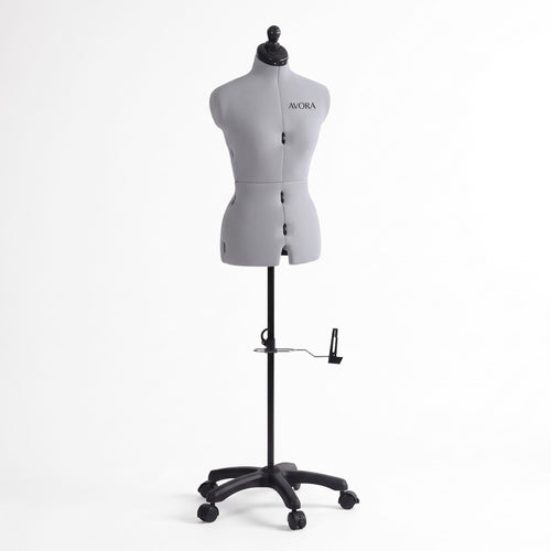 Mannequin de Couture Réglable AVORA Atelier 50 – Tailles 44 à 50 – 12 Molettes – Pied à Roulettes