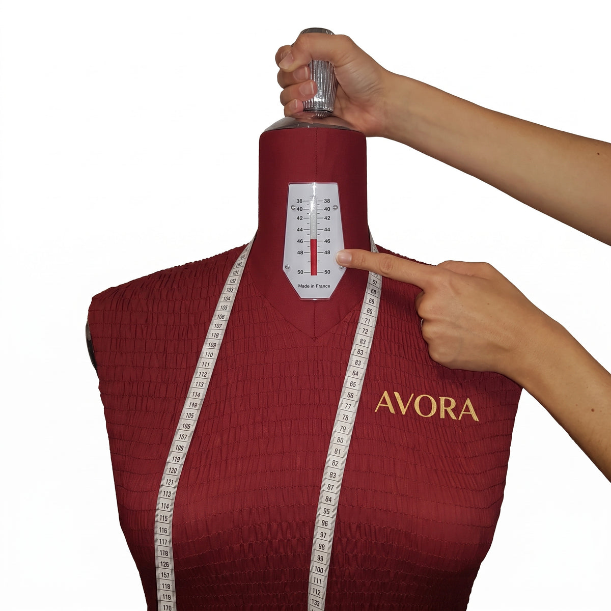 Mannequin de Couture Réglable AVORA Épure 50 – Tailles 38 à 50 – Mécanisme Acier & Hauteur Réglable